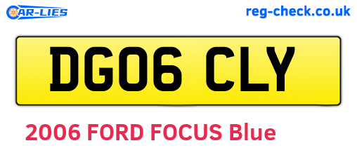 DG06CLY are the vehicle registration plates.
