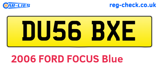 DU56BXE are the vehicle registration plates.