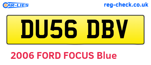 DU56DBV are the vehicle registration plates.