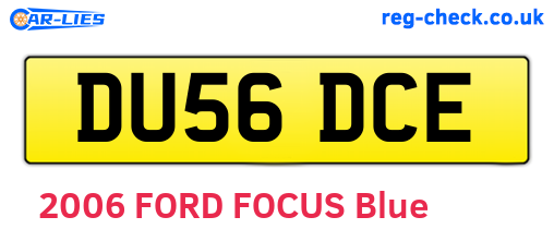 DU56DCE are the vehicle registration plates.