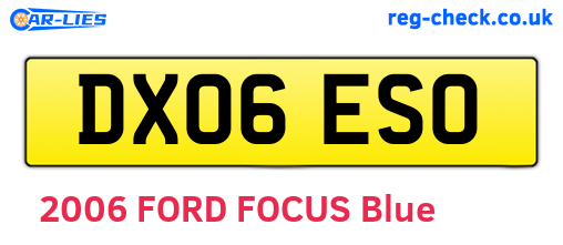 DX06ESO are the vehicle registration plates.