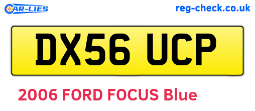 DX56UCP are the vehicle registration plates.