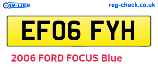 EF06FYH are the vehicle registration plates.