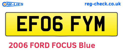 EF06FYM are the vehicle registration plates.