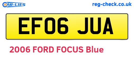 EF06JUA are the vehicle registration plates.