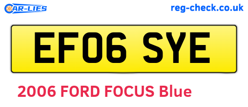 EF06SYE are the vehicle registration plates.
