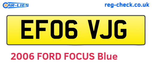 EF06VJG are the vehicle registration plates.