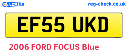 EF55UKD are the vehicle registration plates.