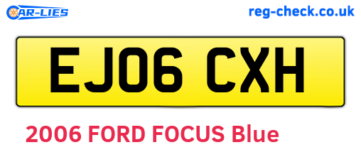 EJ06CXH are the vehicle registration plates.