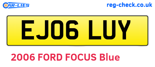 EJ06LUY are the vehicle registration plates.