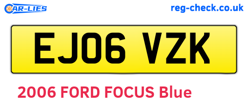 EJ06VZK are the vehicle registration plates.