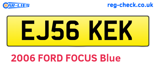 EJ56KEK are the vehicle registration plates.