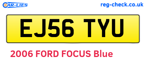 EJ56TYU are the vehicle registration plates.