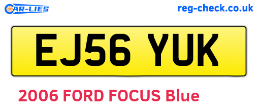 EJ56YUK are the vehicle registration plates.
