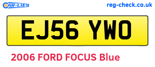EJ56YWO are the vehicle registration plates.