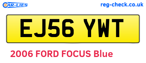 EJ56YWT are the vehicle registration plates.