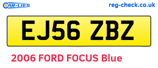 EJ56ZBZ are the vehicle registration plates.