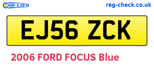 EJ56ZCK are the vehicle registration plates.