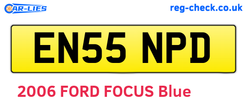 EN55NPD are the vehicle registration plates.