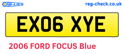 EX06XYE are the vehicle registration plates.