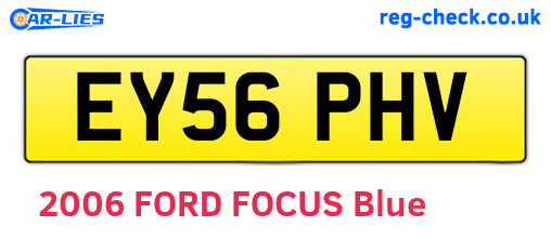 EY56PHV are the vehicle registration plates.