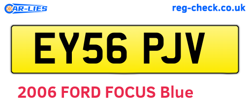 EY56PJV are the vehicle registration plates.