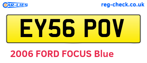 EY56POV are the vehicle registration plates.