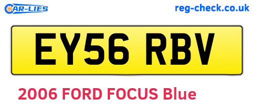 EY56RBV are the vehicle registration plates.