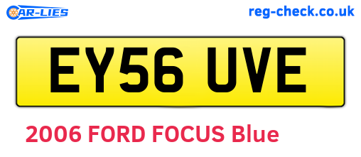 EY56UVE are the vehicle registration plates.