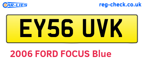 EY56UVK are the vehicle registration plates.