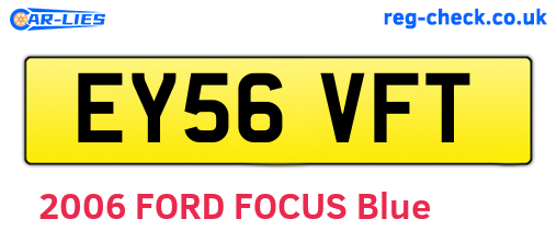 EY56VFT are the vehicle registration plates.
