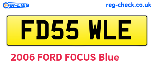 FD55WLE are the vehicle registration plates.