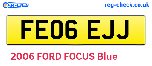 FE06EJJ are the vehicle registration plates.