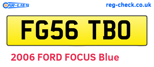 FG56TBO are the vehicle registration plates.