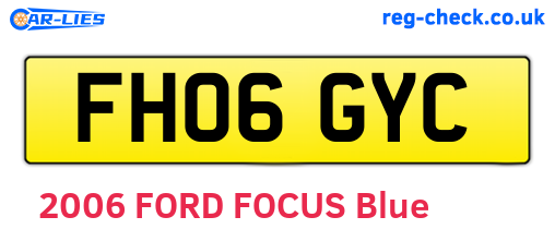 FH06GYC are the vehicle registration plates.