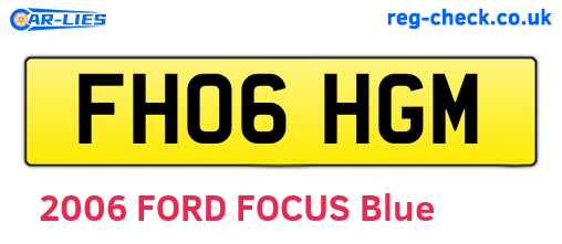 FH06HGM are the vehicle registration plates.
