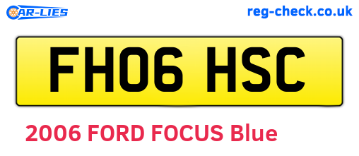 FH06HSC are the vehicle registration plates.