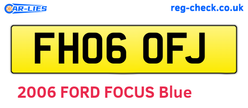 FH06OFJ are the vehicle registration plates.