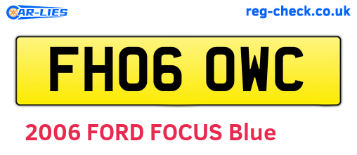 FH06OWC are the vehicle registration plates.