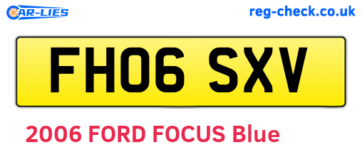 FH06SXV are the vehicle registration plates.