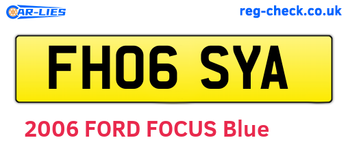 FH06SYA are the vehicle registration plates.