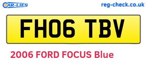 FH06TBV are the vehicle registration plates.