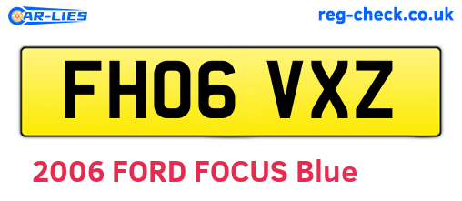 FH06VXZ are the vehicle registration plates.