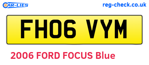 FH06VYM are the vehicle registration plates.