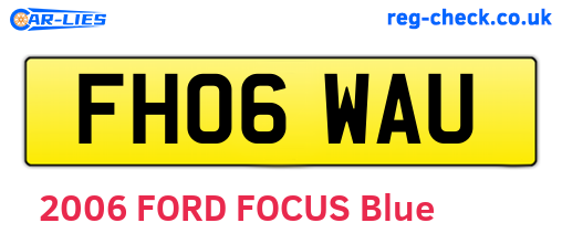 FH06WAU are the vehicle registration plates.