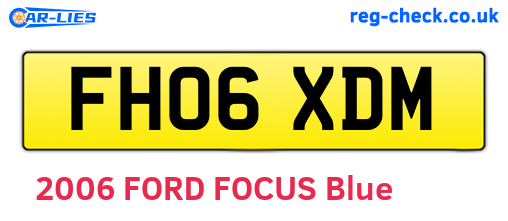 FH06XDM are the vehicle registration plates.