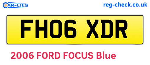 FH06XDR are the vehicle registration plates.