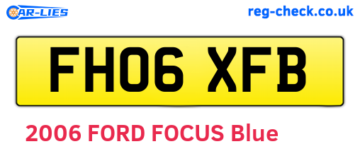 FH06XFB are the vehicle registration plates.