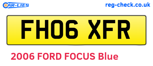 FH06XFR are the vehicle registration plates.