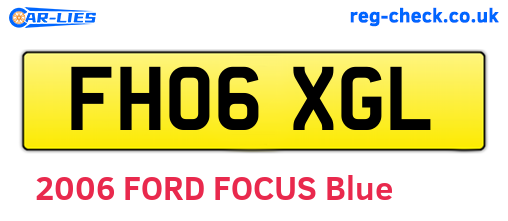 FH06XGL are the vehicle registration plates.